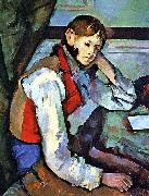Paul Cezanne The Boy in the Red Vest painting